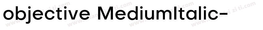 objective MediumItalic字体转换